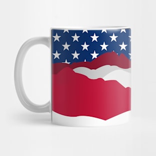 American Flag Landscape Mug